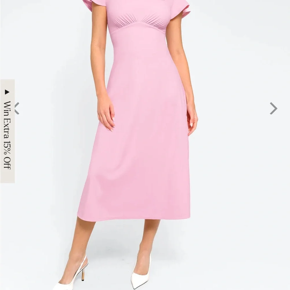 Elegant Green Women's Dress - Picture 5 of 13